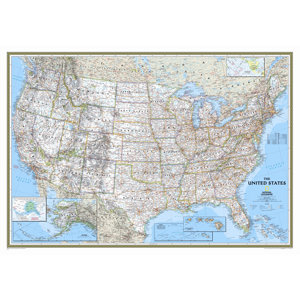 National Geographic Maps United States Classic Wall Map &amp; Reviews | Wayfair